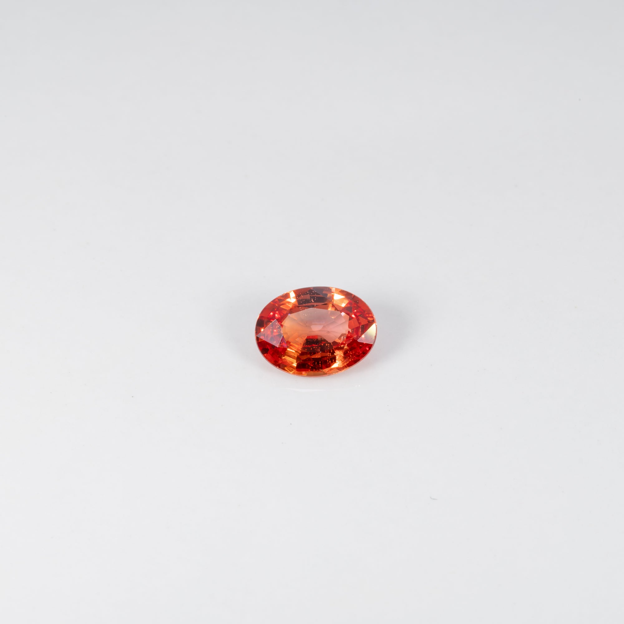 1.50 carat natural padparadscha sapphire, oval 8x6mm pink-orange loose gemstone