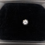 Natural Cambodian White Zircon Round Shape 5mm 0.75ct Loose Gemstone