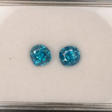 Natural Cambodian Blue Zircon Oval Shape 7x6.7x6.4mm 3.95ct Loose Gemstone