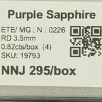 0.20 carat natural blue and purple sapphire round 3.5mm loose gemstone – view 2