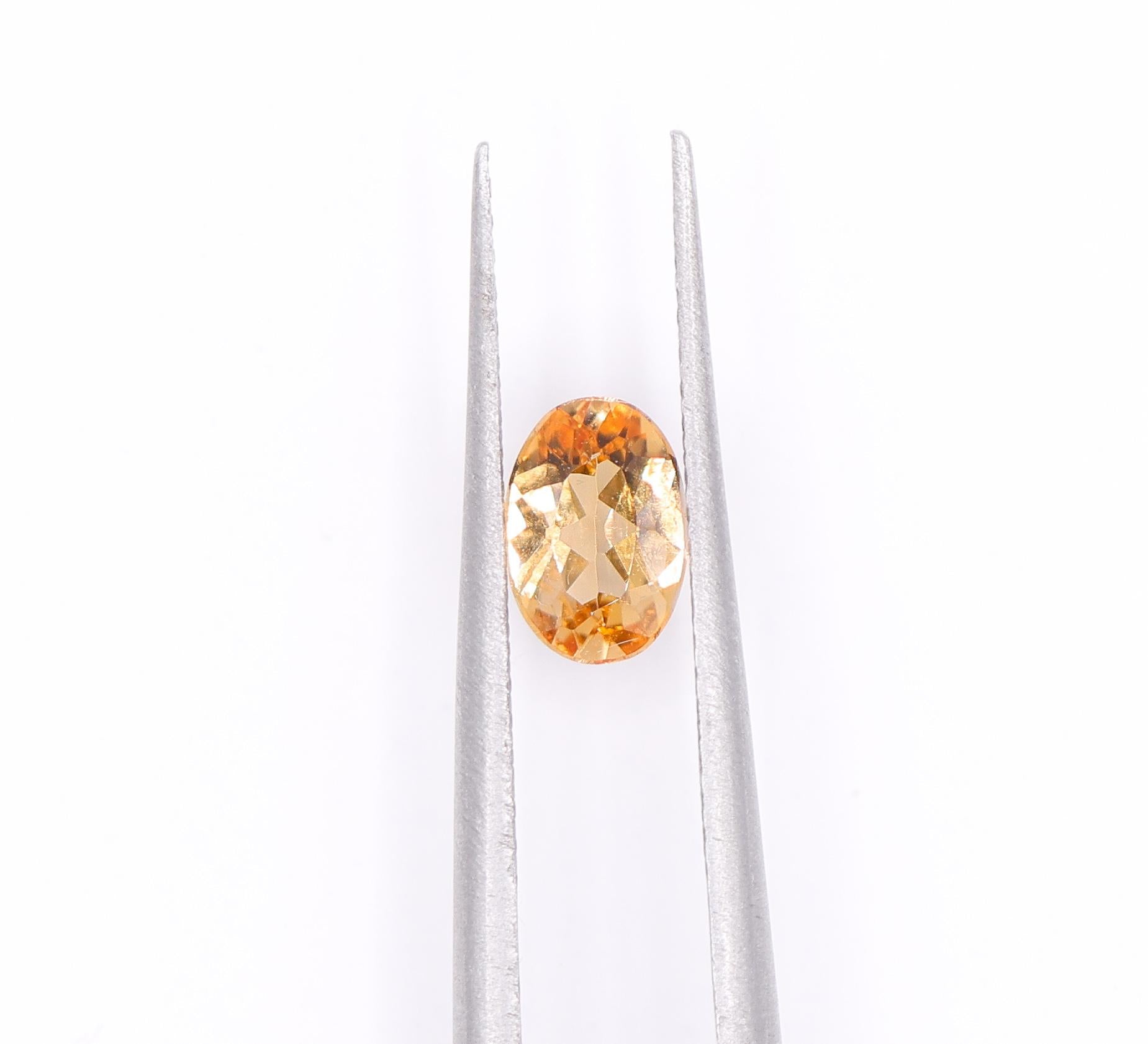 1.05 Carat Imperial Topaz Gemstone | Oval 6x4mm | Loose Gemstone