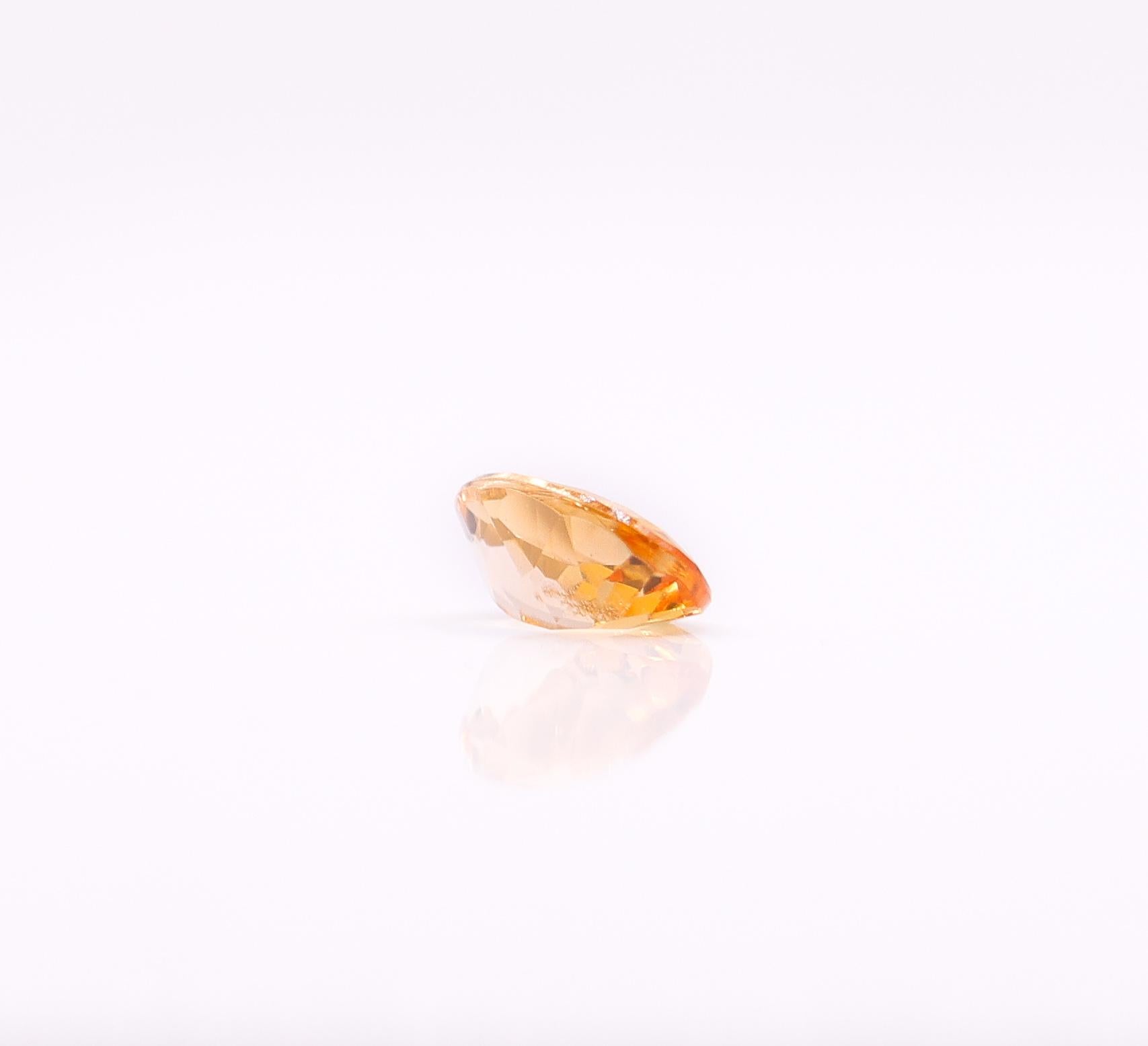 1.05 Carat Imperial Topaz Gemstone | Oval 6x4mm | Loose Gemstone