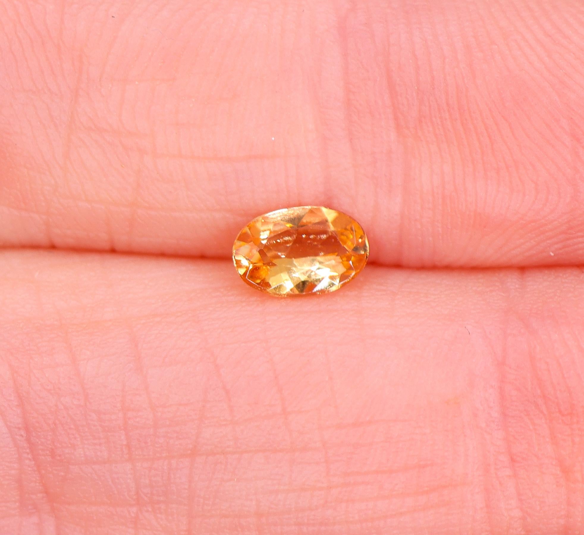 1.05 Carat Imperial Topaz Gemstone | Oval 6x4mm | Loose Gemstone