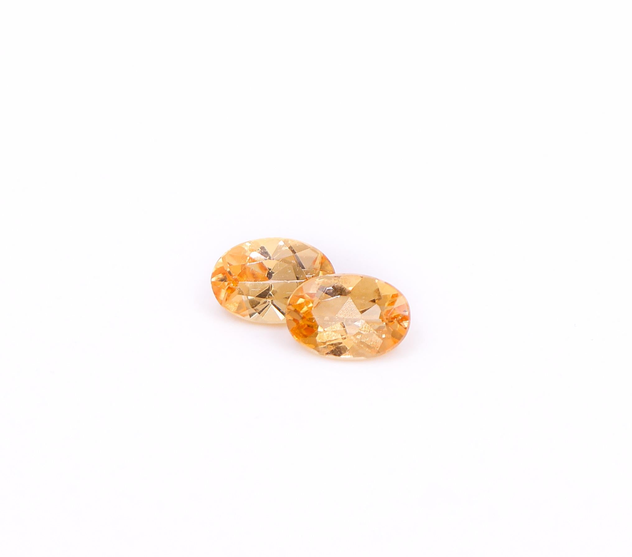 1.05 Carat Imperial Topaz Gemstone | Oval 6x4mm | Loose Gemstone