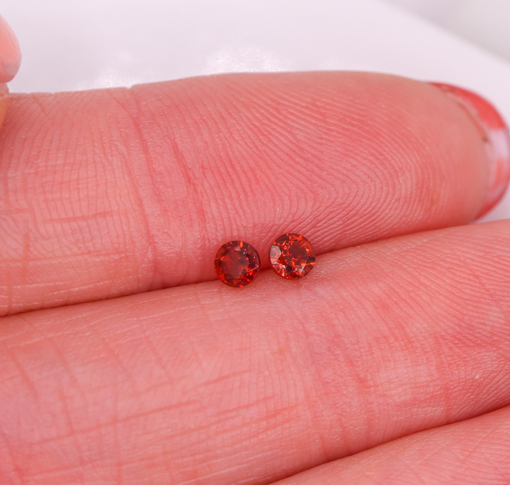 0.15 Carat Garnet Loose Gemstone | Round 3mm