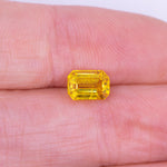 1.61 Carat Yellow Sapphire Gemstone | Emerald Cut 7x5mm | Loose Gemstone