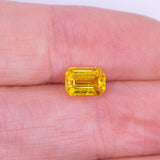 1.61 Carat Yellow Sapphire Gemstone | Emerald Cut 7x5mm | Loose Gemstone