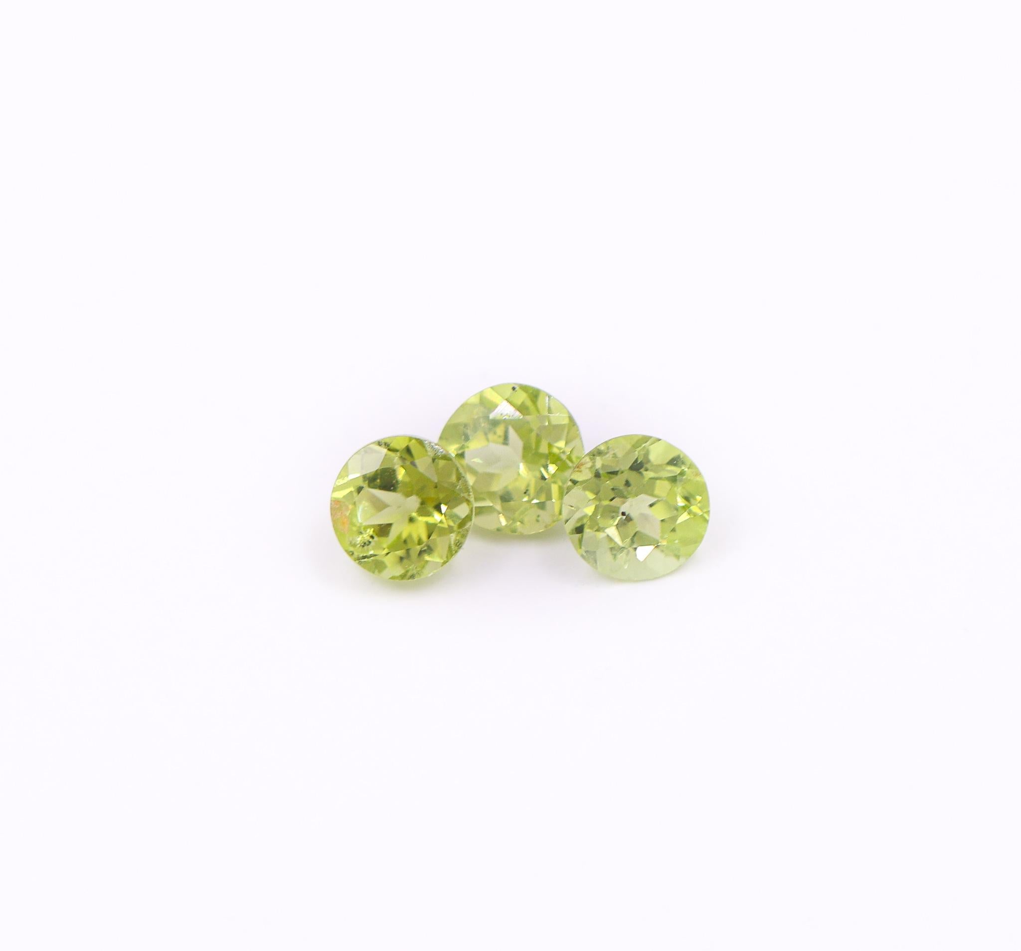 0.62 Carat Peridot Gemstone | Round 5mm | Loose Gemstone