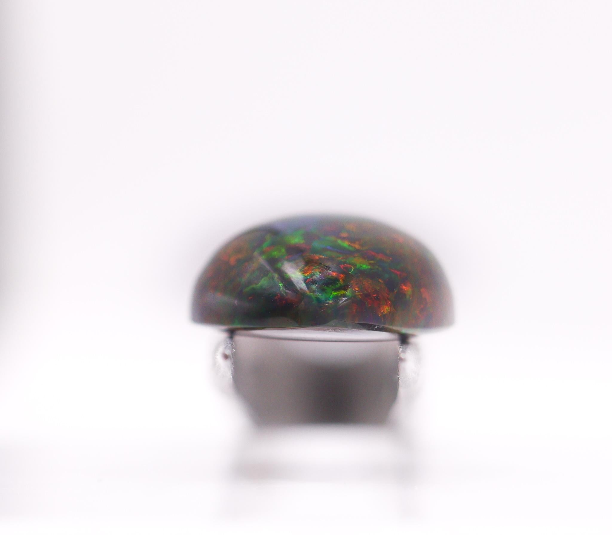 8.46 Carat Black Opal Gemstone | Pear Shape 21x14mm | Loose Gemstone