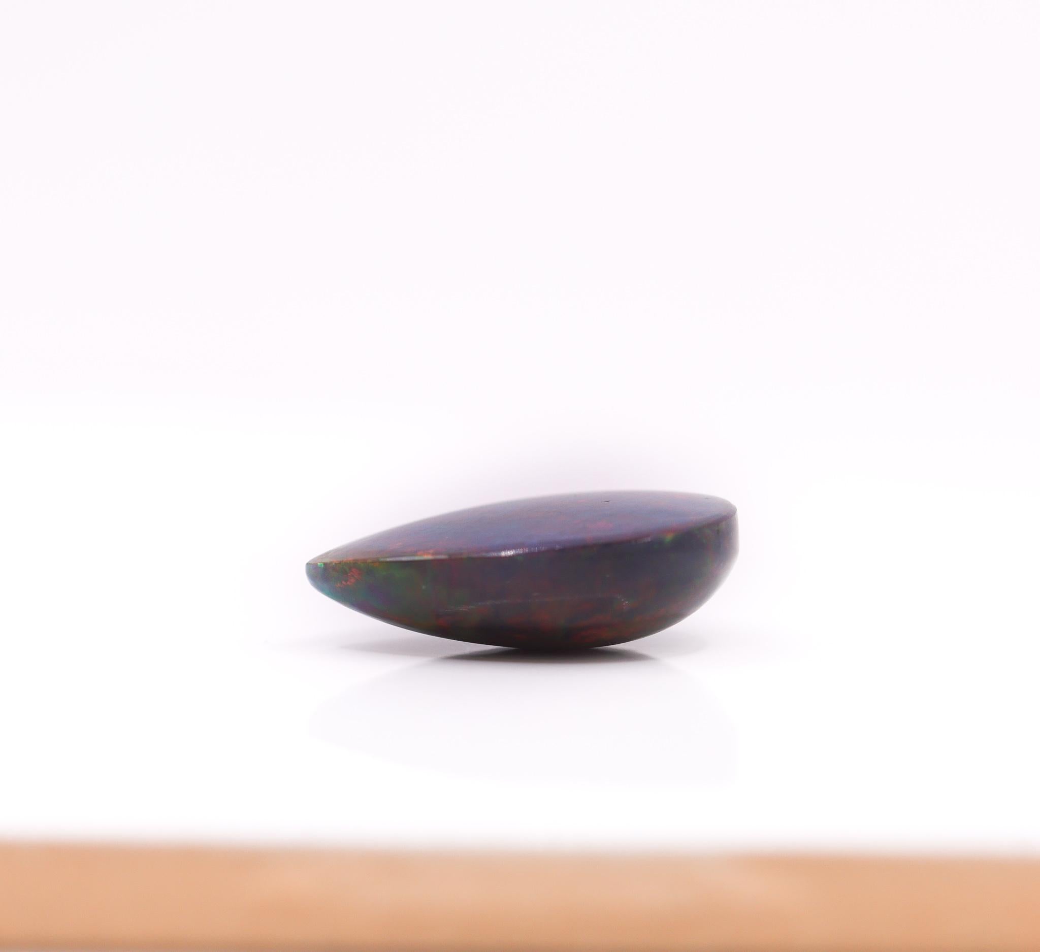 8.46 Carat Black Opal Gemstone | Pear Shape 21x14mm | Loose Gemstone