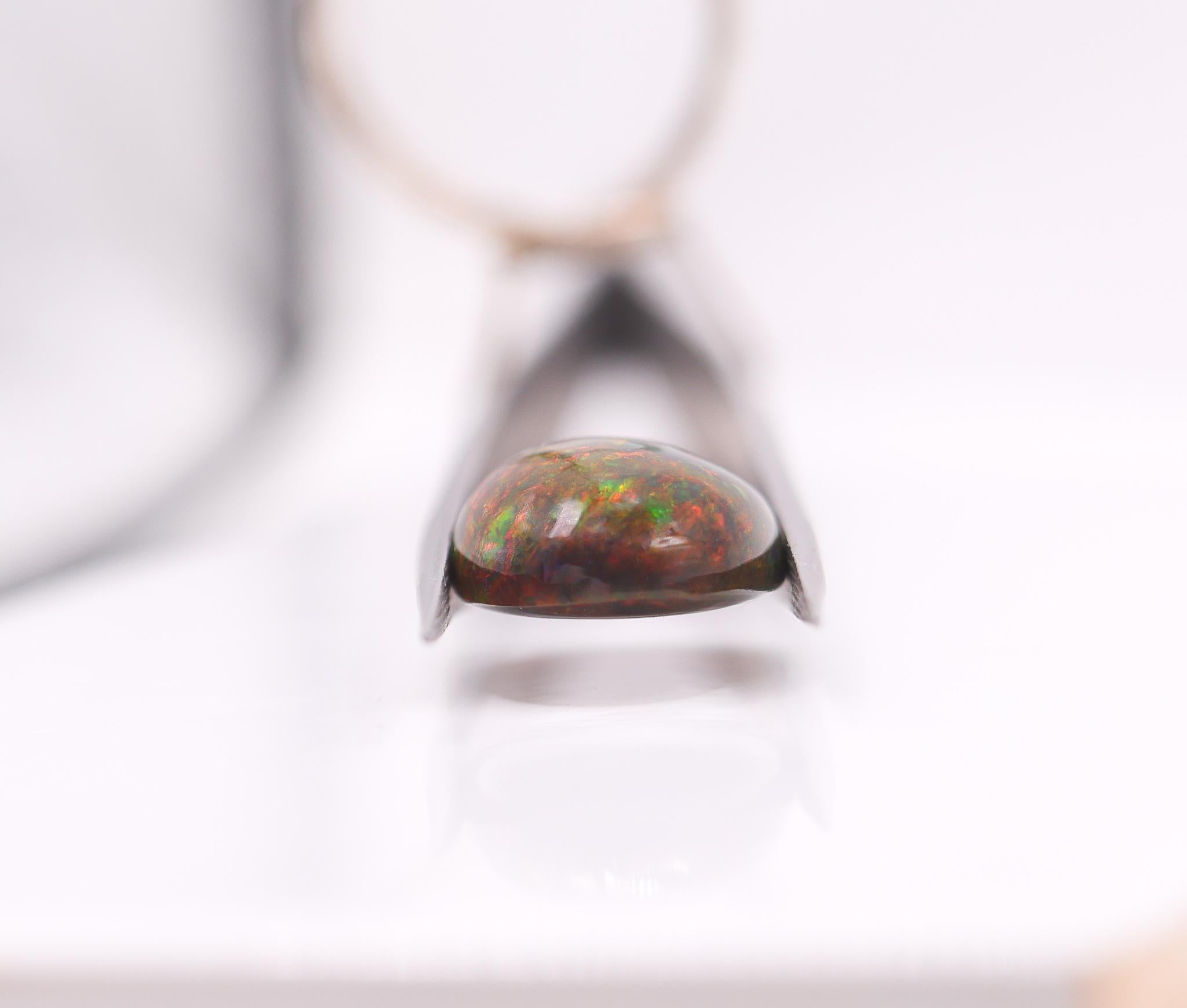 10.73 Carat Black Opal Gemstone | Oval 23x13mm | Loose Gemstone