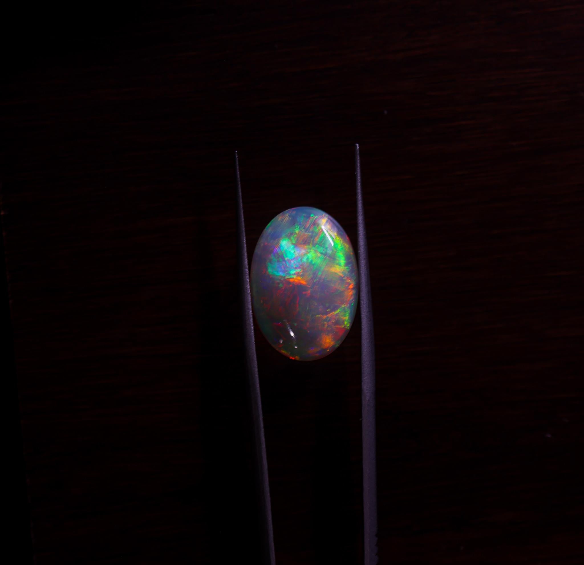 5.03 Carat Ethiopian Opal Gemstone | Oval 18x13mm | Loose Gemstone