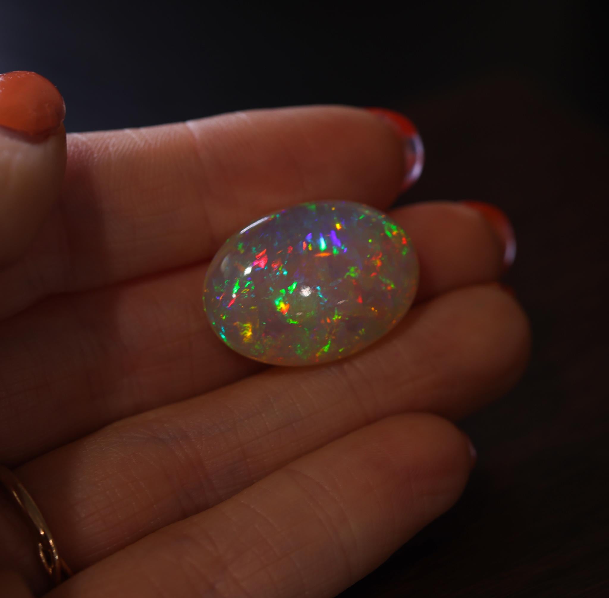 20.27 Carat Ethiopian Opal Gemstone | Oval 24x17mm | Loose Gemstone