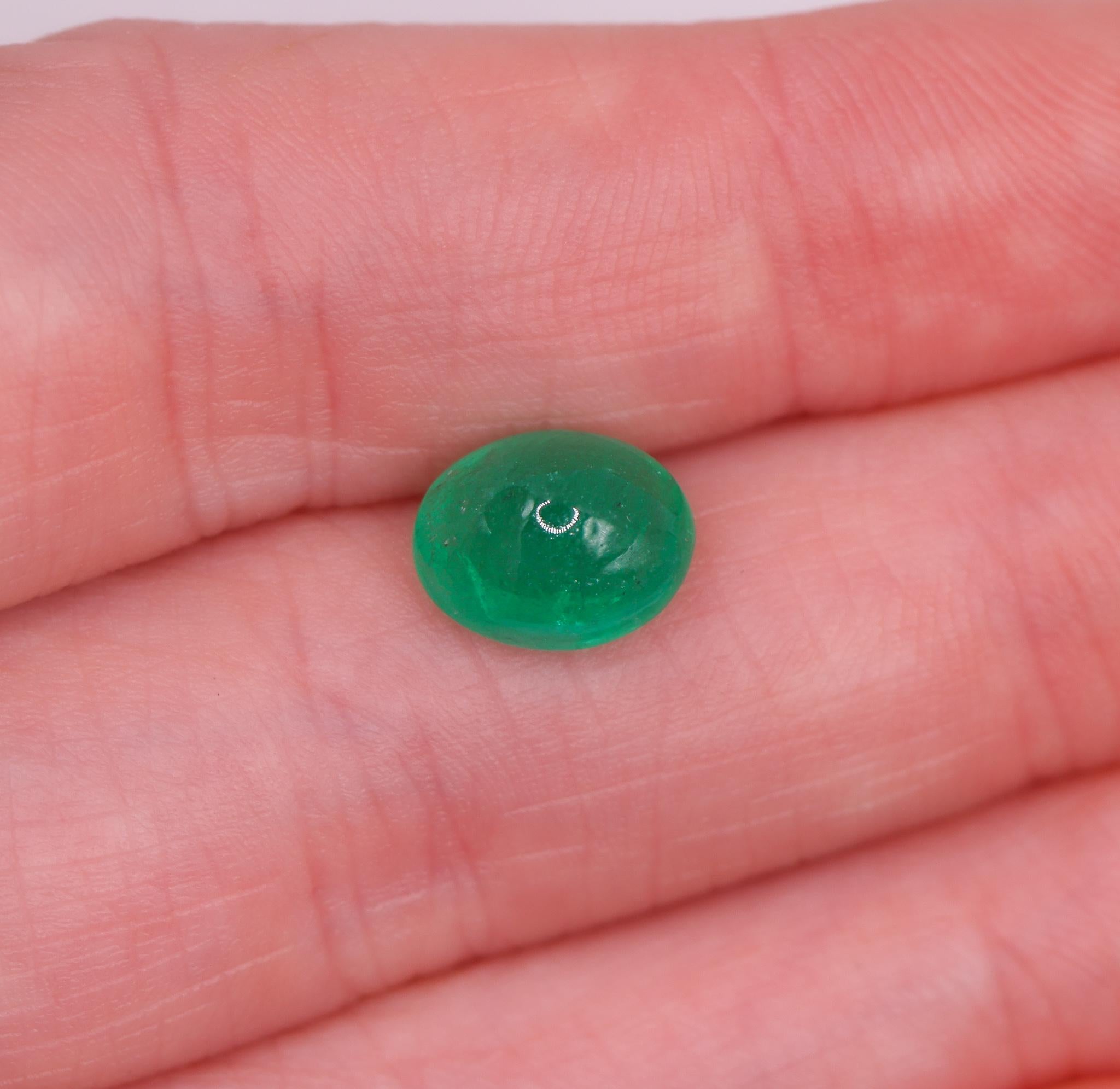 2.84ct Zambian Emerald Gemstone | Oval 9.8 x 7.9mm | Loose Gemstone