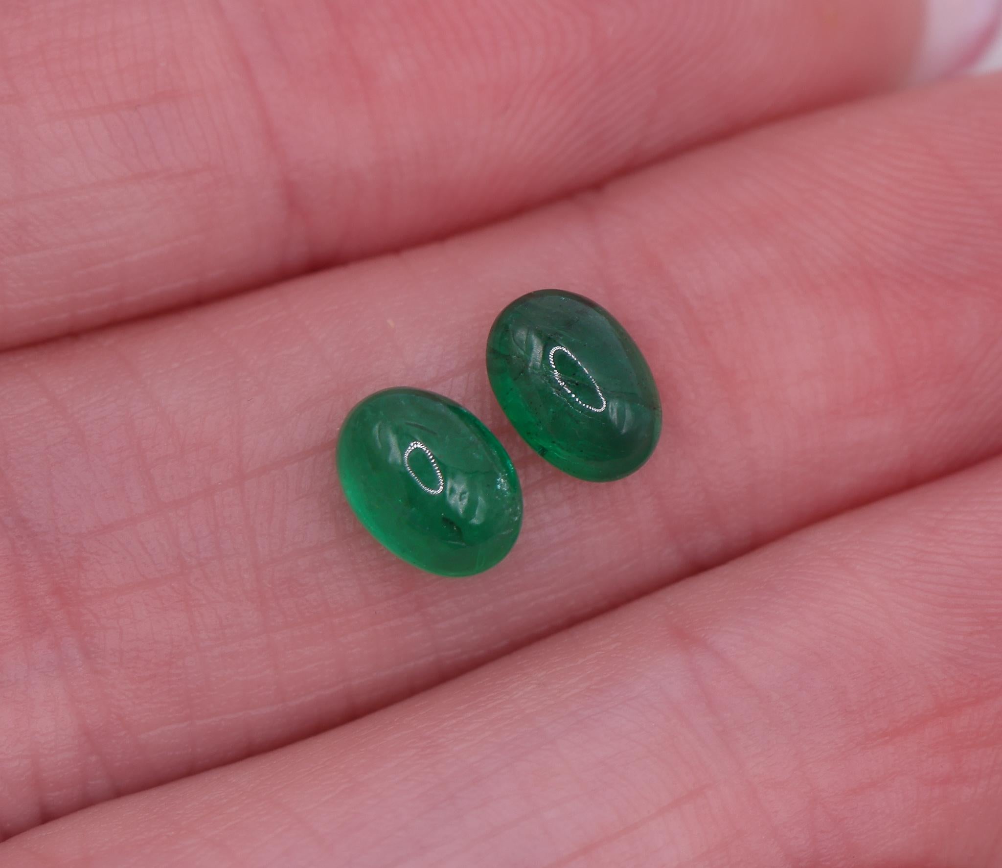 1.07 Carat Zambian Emerald Gemstone | Oval 7x5.2mm | Loose Gemstone