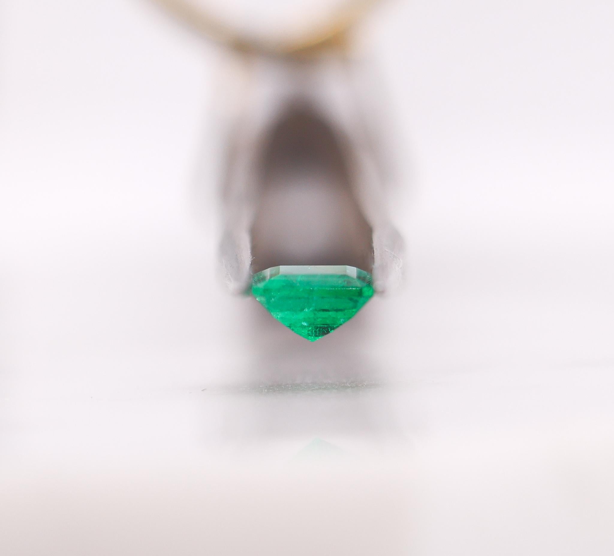 0.66 Carat Colombian Emerald Gemstone | Emerald Cut 5.70x5.38mm | Loose Gemstone