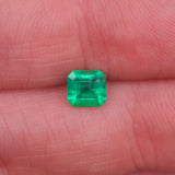 0.68 Carat Colombian Emerald Gemstone | Emerald Cut 5.57x5.36mm | Loose Gemstone