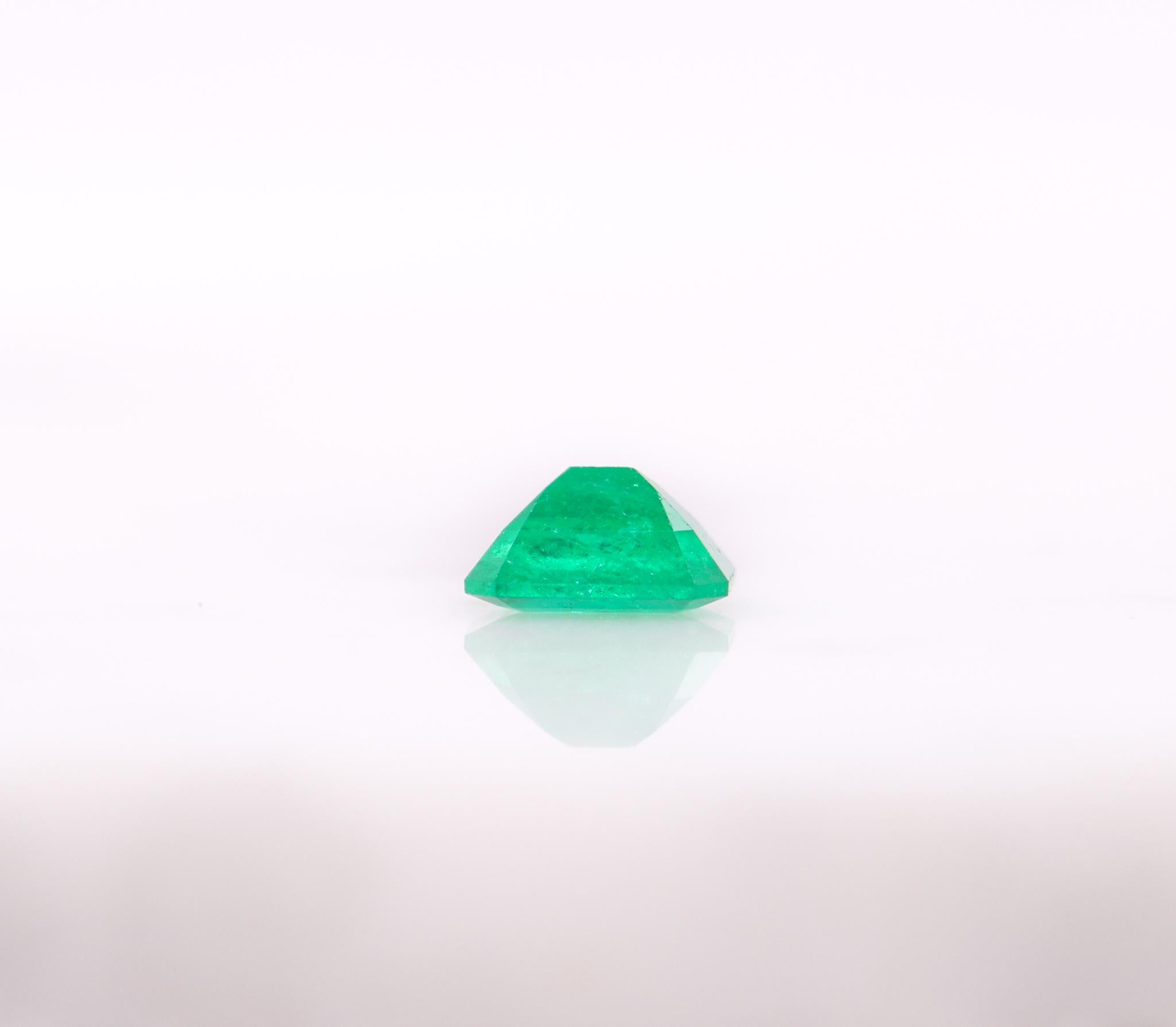 0.79 Carat Colombian Emerald Gemstone | Emerald Cut 6.6x5.12 mm | Loose Gemstone