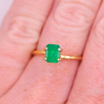 0.79 Carat Colombian Emerald Gemstone | Emerald Cut 6.6x5.12 mm | Loose Gemstone