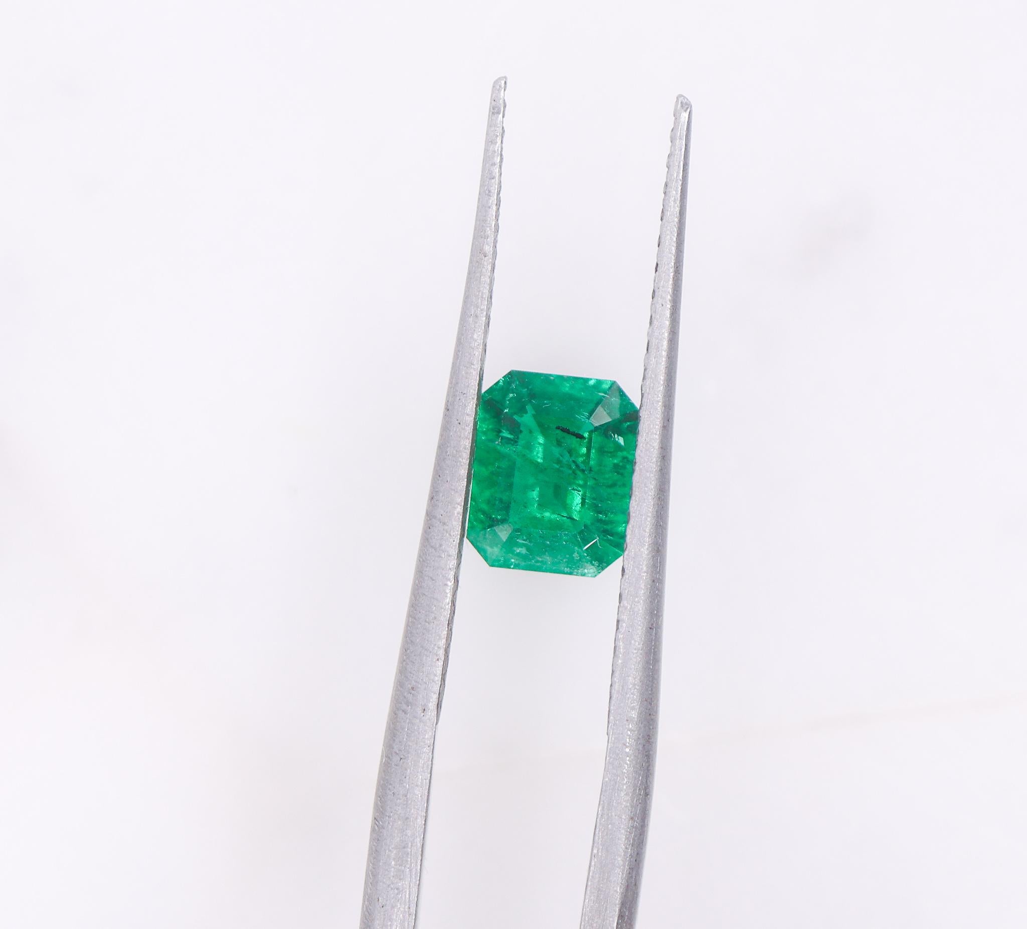 0.48 Carat Colombian Emerald Gemstone | Emerald Cut 6x4.81mm | Loose Gemstone