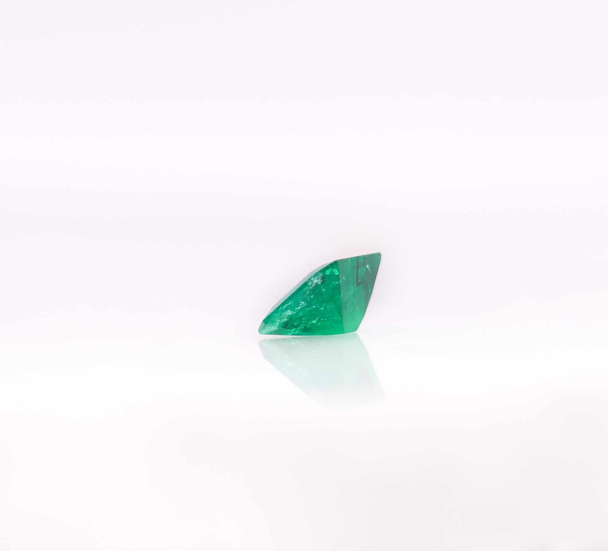 0.48 Carat Colombian Emerald Gemstone | Emerald Cut 6x4.81mm | Loose Gemstone