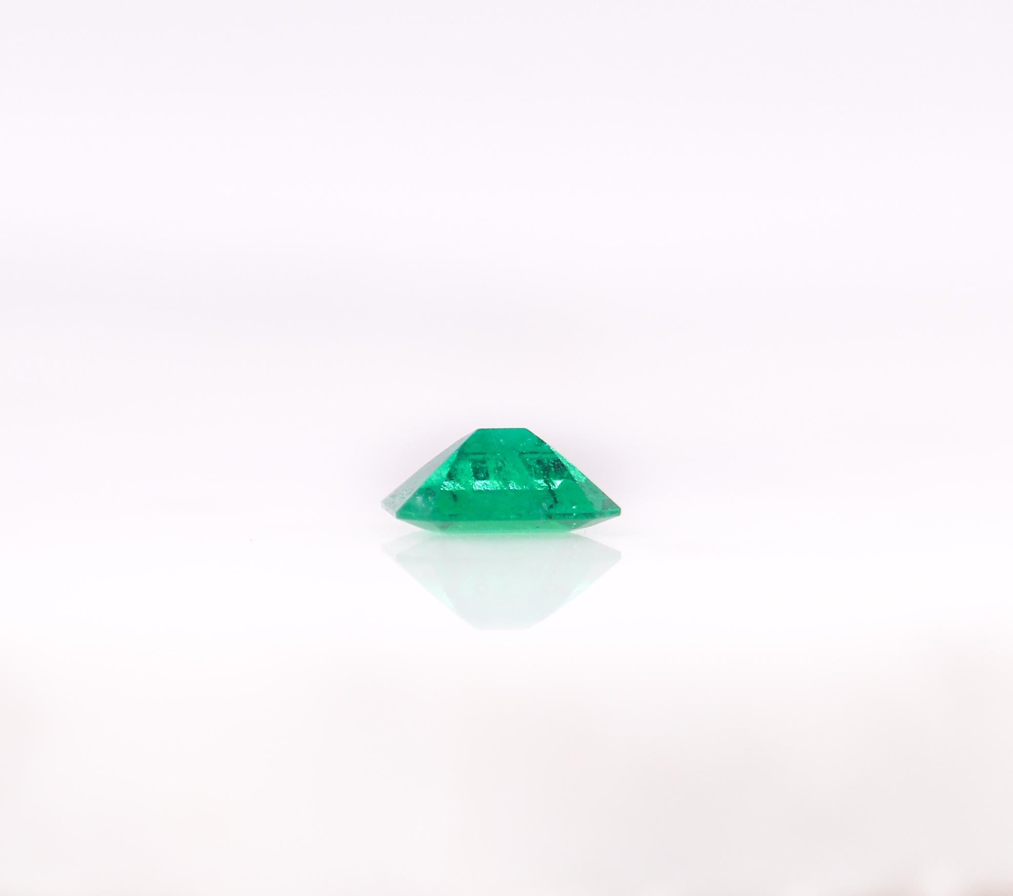 0.48 Carat Colombian Emerald Gemstone | Emerald Cut 6x4.81mm | Loose Gemstone