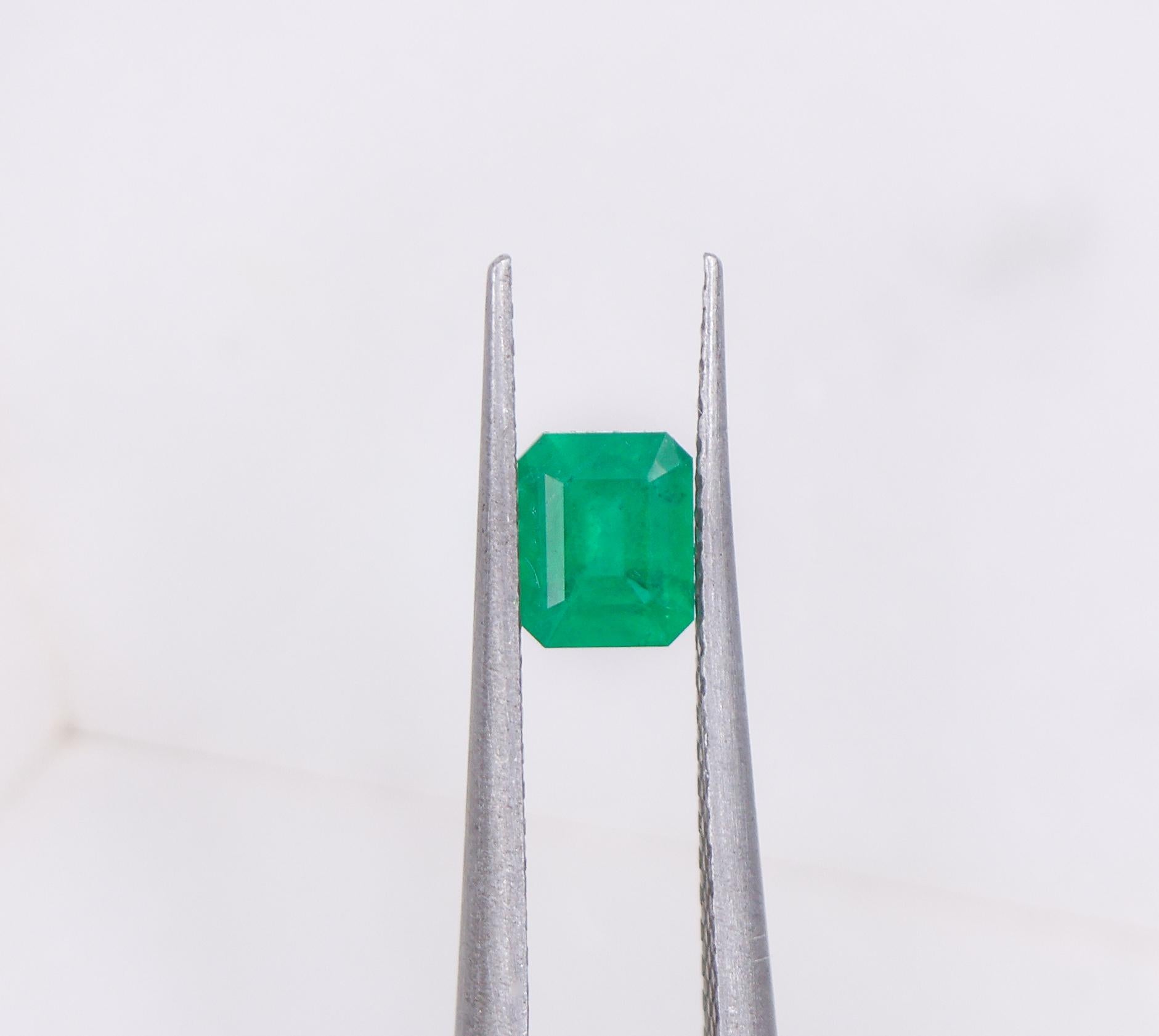 0.36 Carat Colombian Emerald Gemstone | Emerald cut 4.87x3.94mm | Loose Gemstone