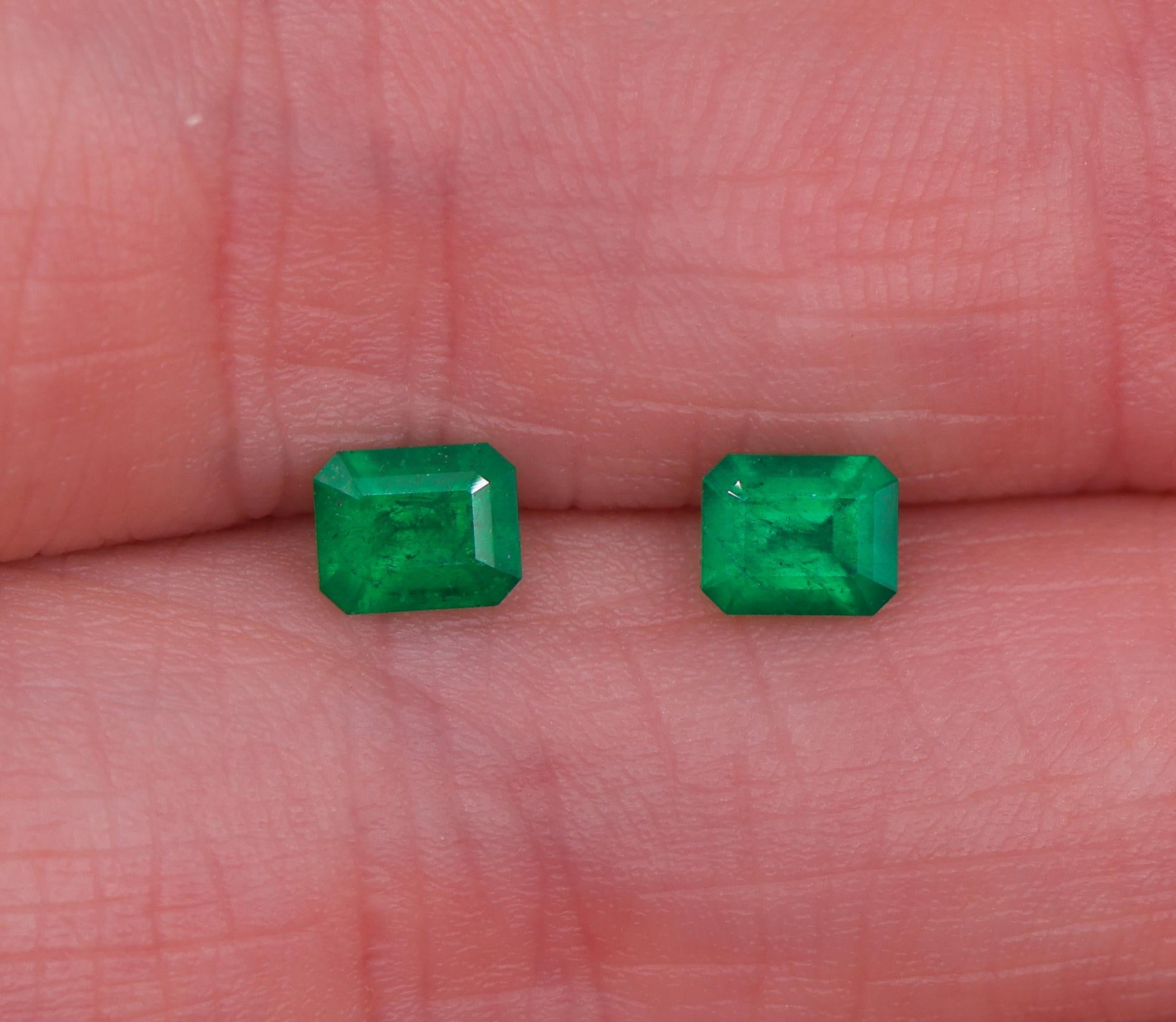 0.36 Carat Colombian Emerald Gemstone | Emerald cut 4.87x3.94mm | Loose Gemstone