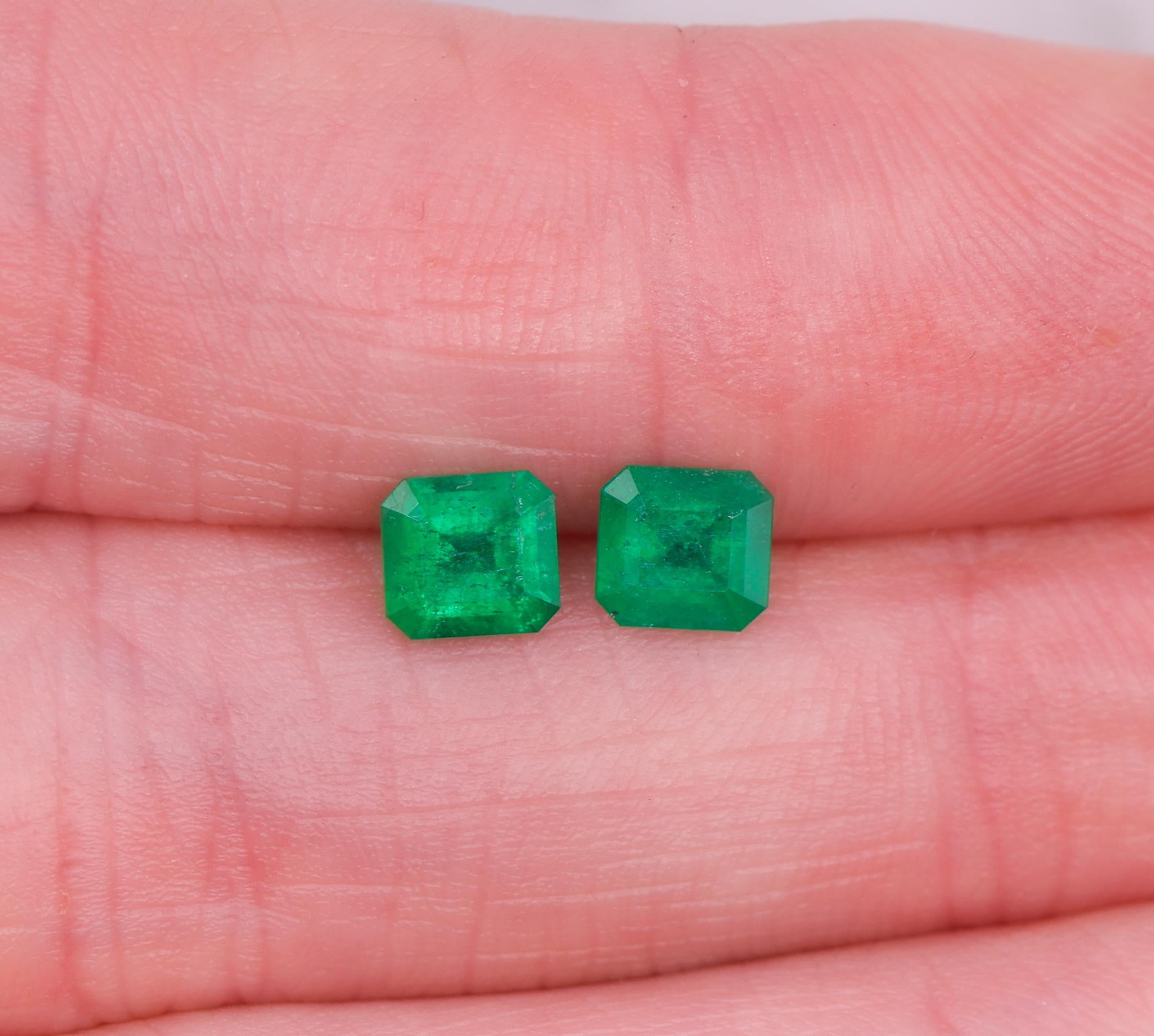 0.48 Carat Colombian Emerald Gemstone | Emerald Cut 5.09x4.72mm | Loose Gemstone