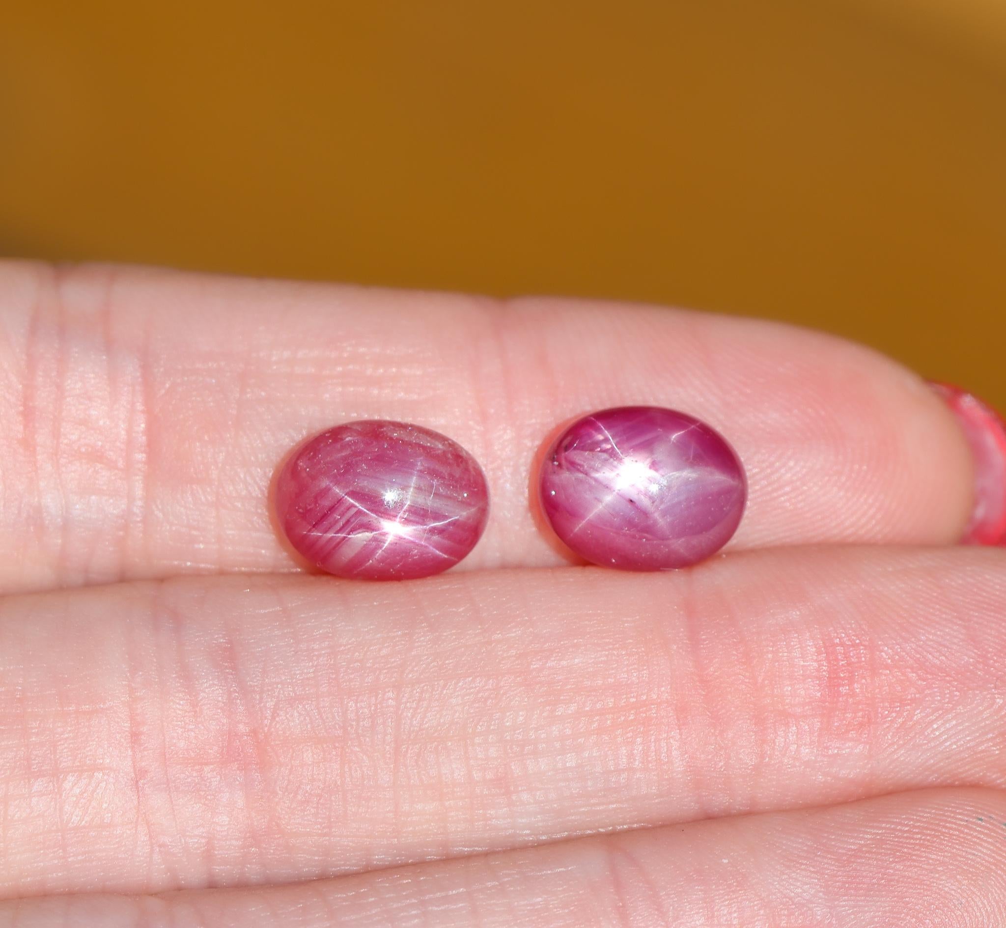 4 Carat Star Ruby Gemstone | Oval 10x8mm | Loose Gemstone