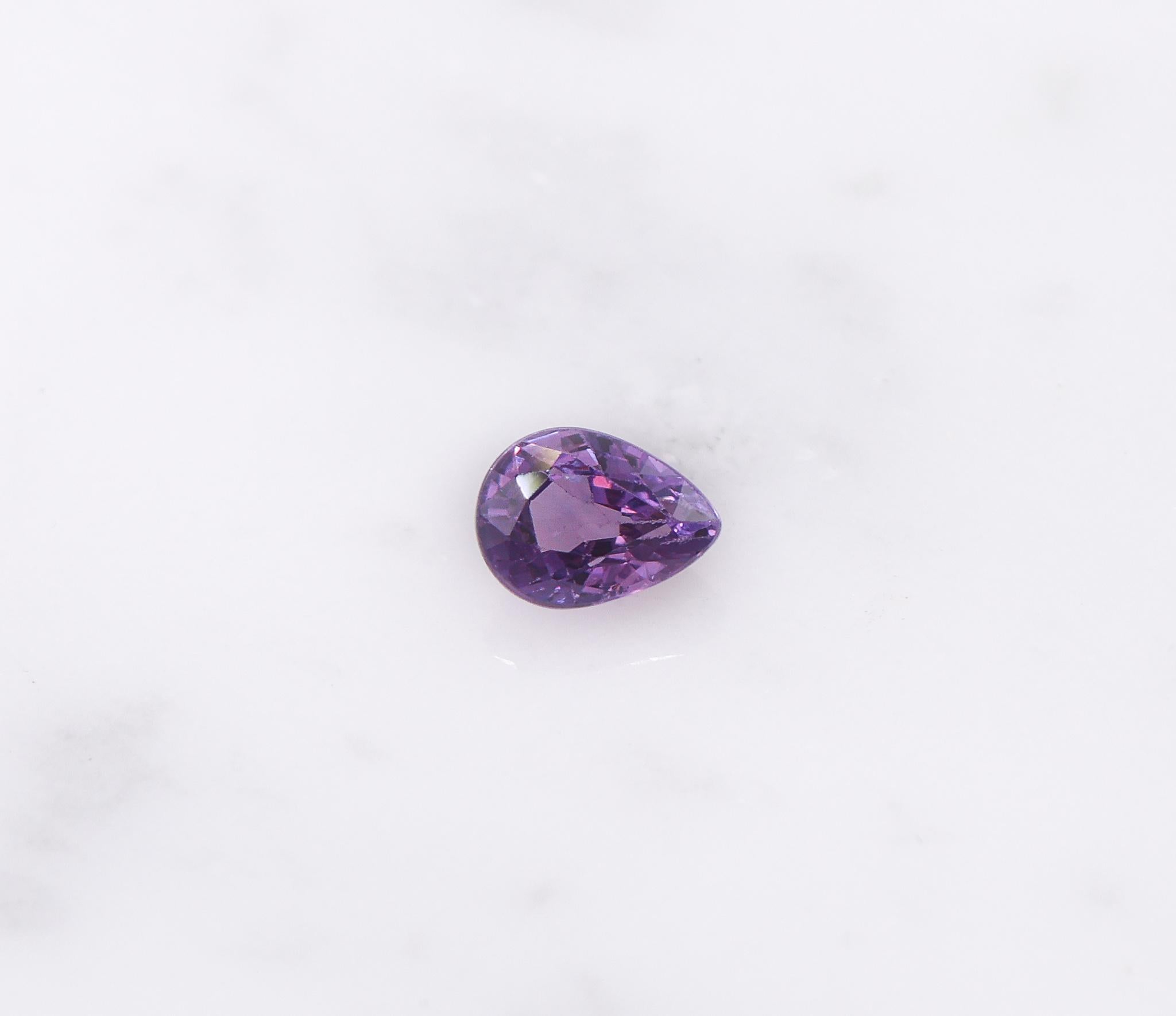 0.92 Carat Purple Amethyst Gemstone | Pear Shape 7x5mm | Loose Gemstone