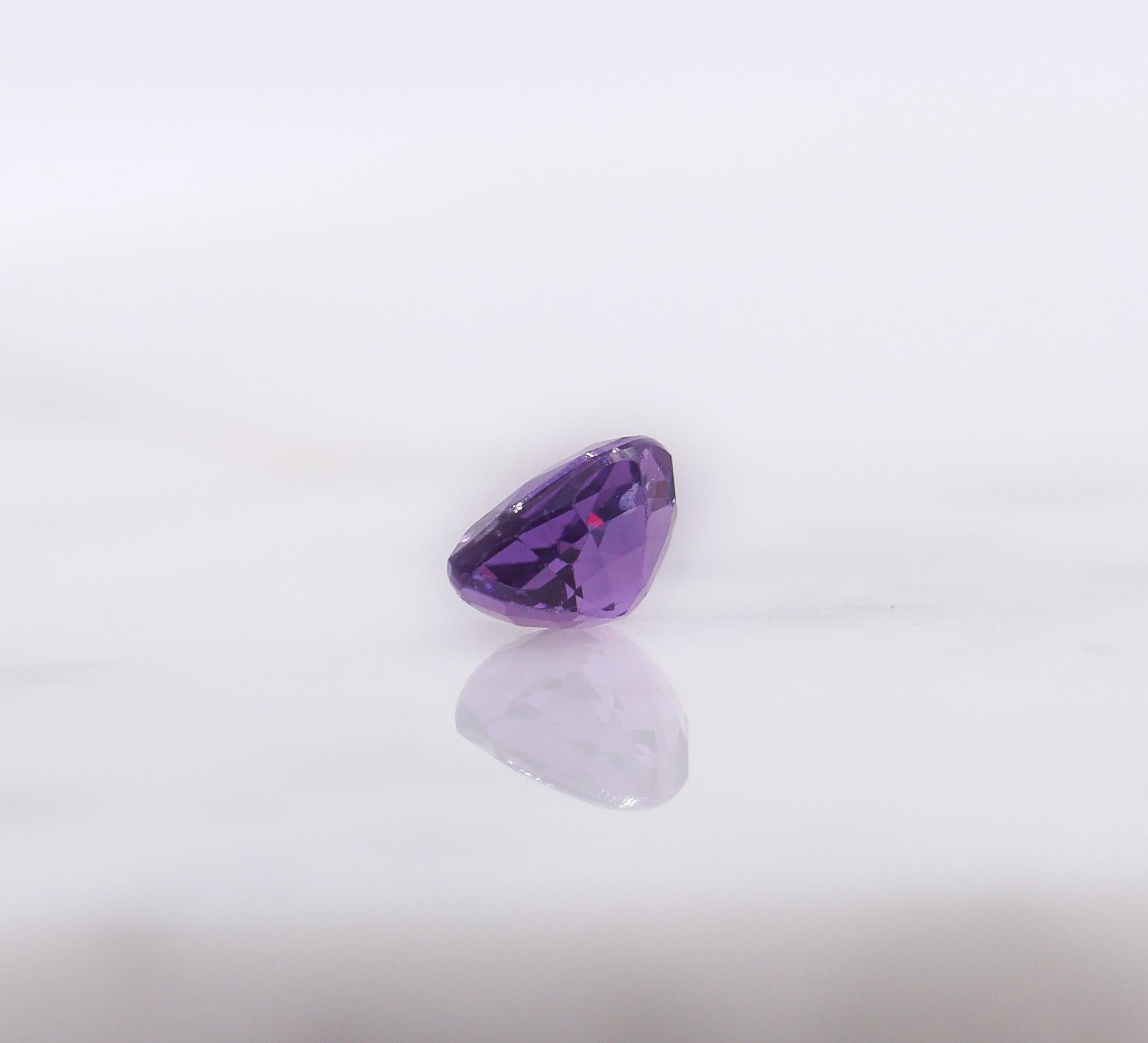 0.92 Carat Purple Amethyst Gemstone | Pear Shape 7x5mm | Loose Gemstone