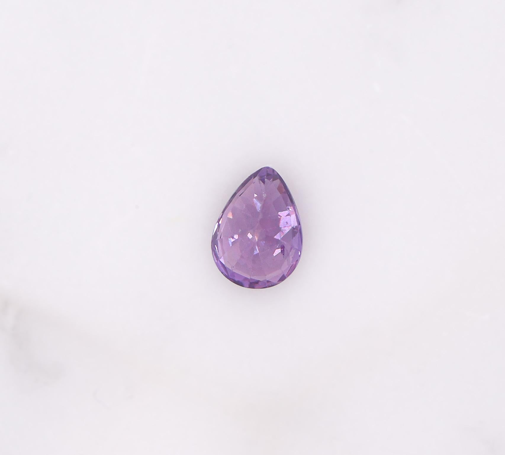 0.92 Carat Purple Amethyst Gemstone | Pear Shape 7x5mm | Loose Gemstone