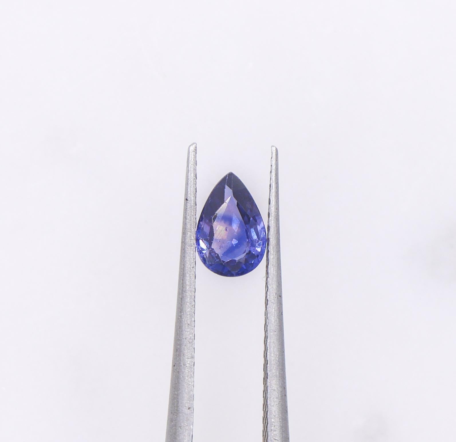 0.50 Carat Purple Sapphire Gemstone | Pear Shape 6x4mm | Loose Gemstone