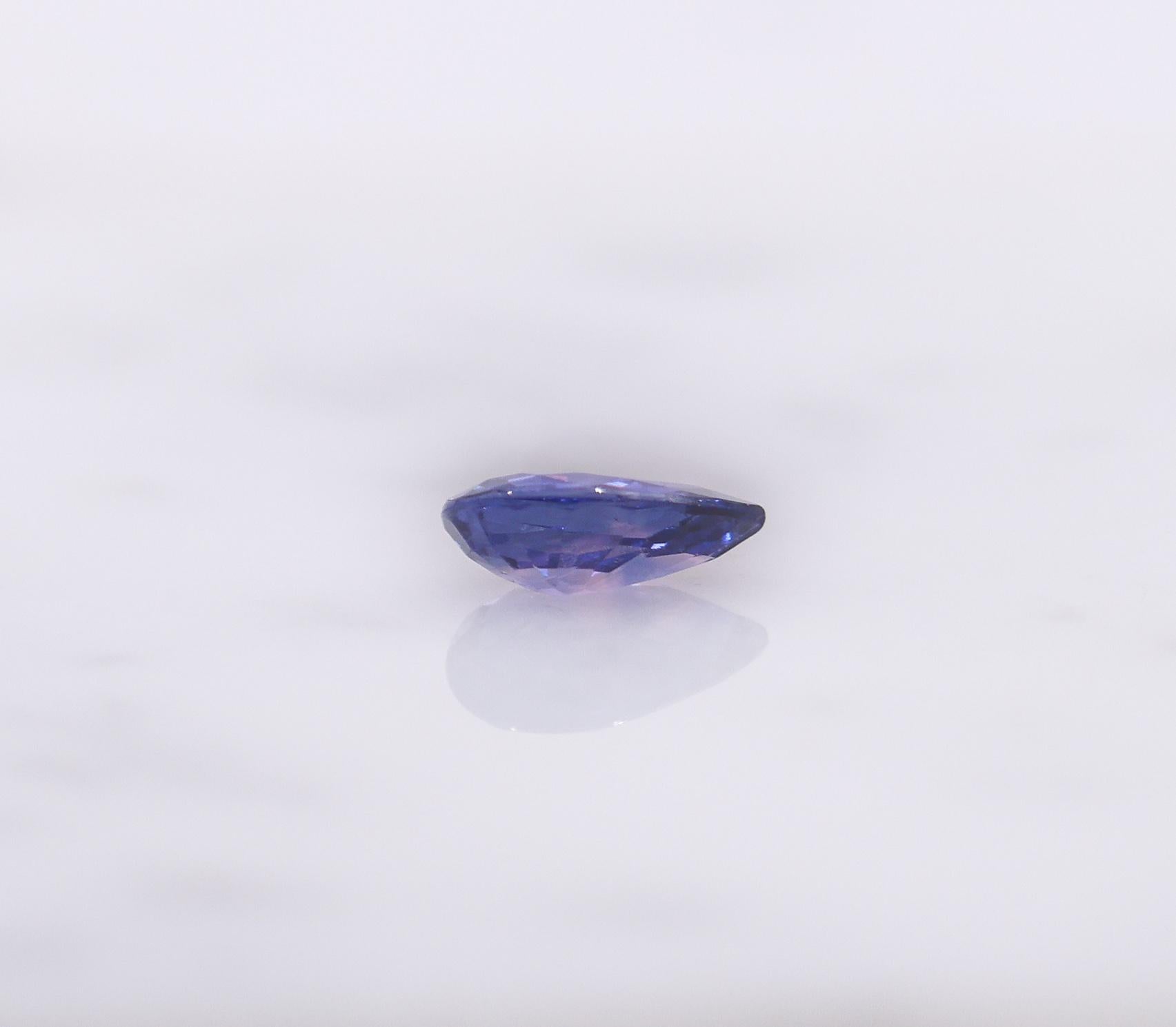 0.50 Carat Purple Sapphire Gemstone | Pear Shape 6x4mm | Loose Gemstone