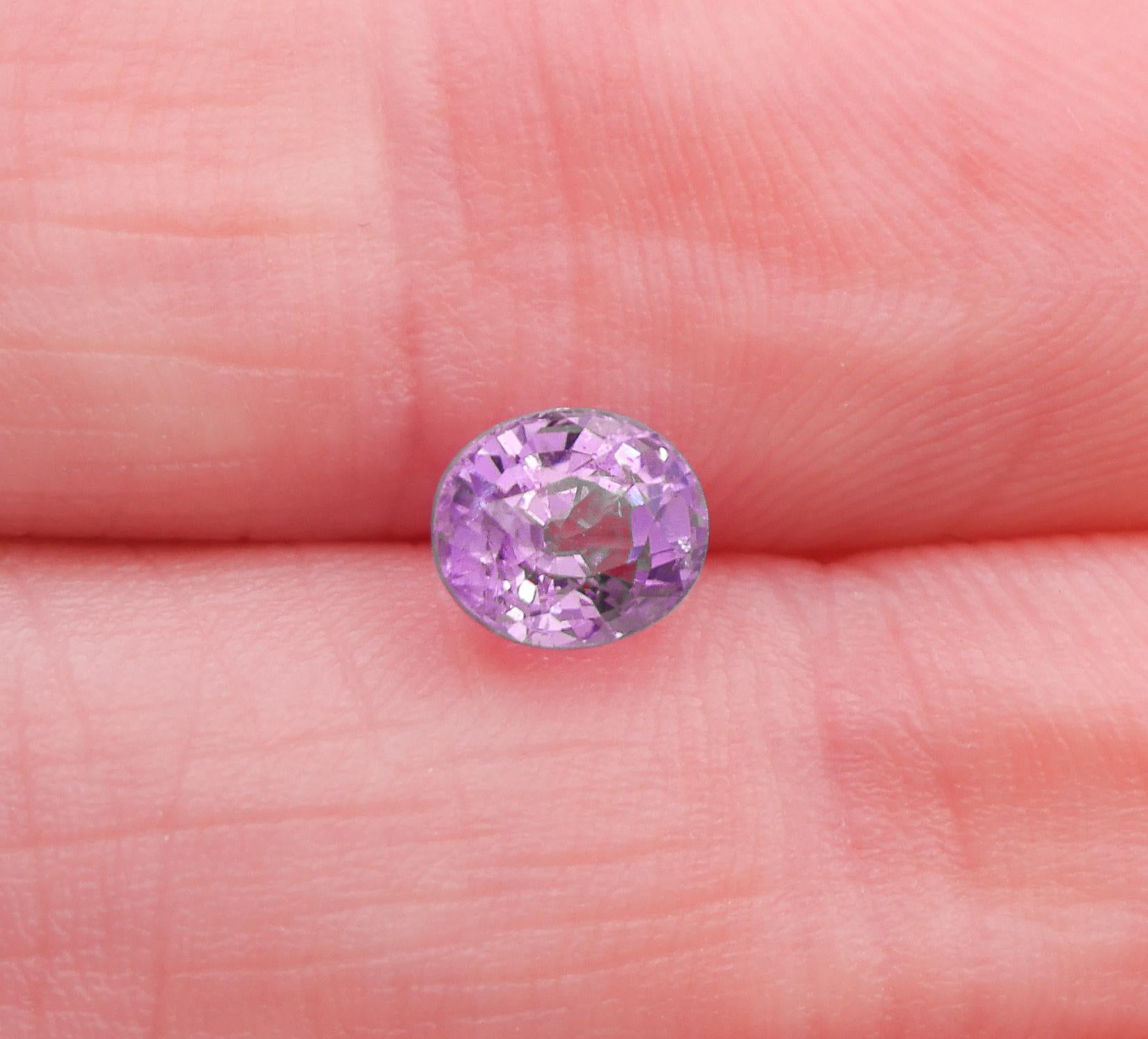 0.99 Carat Purple Sapphire Gemstone | Oval 6x5mm | Loose Gemstone