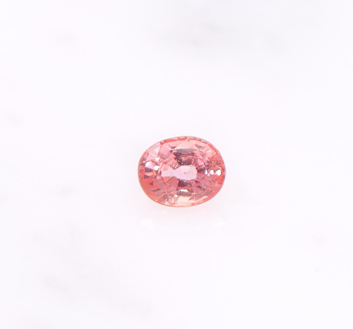 0.46 Carat Padparadscha Sapphire Gemstone | Oval 5x4mm | Loose Gemstone