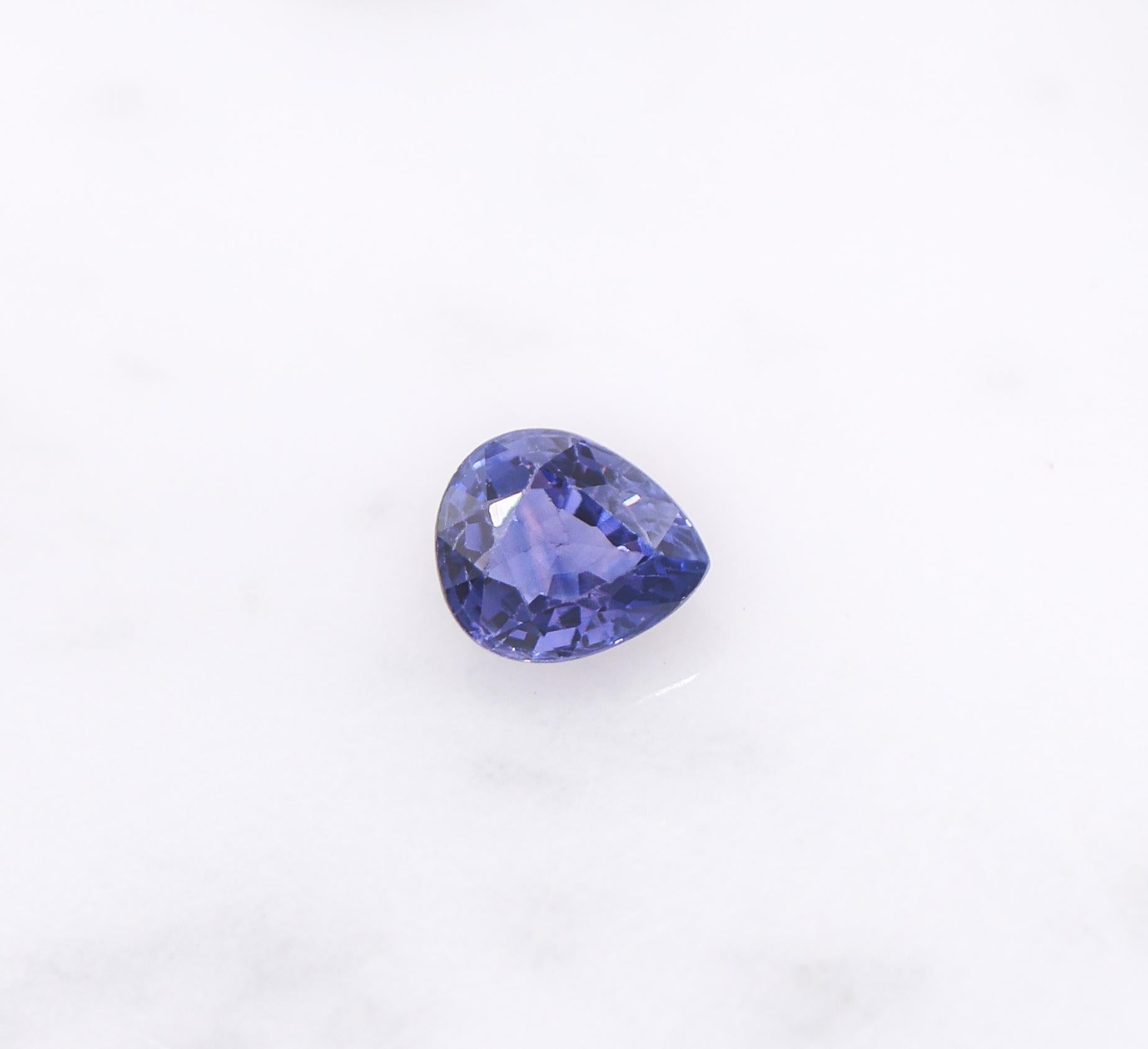 0.98ct Purple Sapphire Gemstone | Pear Shape 6.5x5.5 | Loose Gemstone