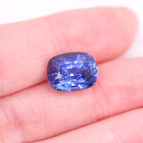 GRS Certified AAA Faceted Cushion Cut Blue Sapphire