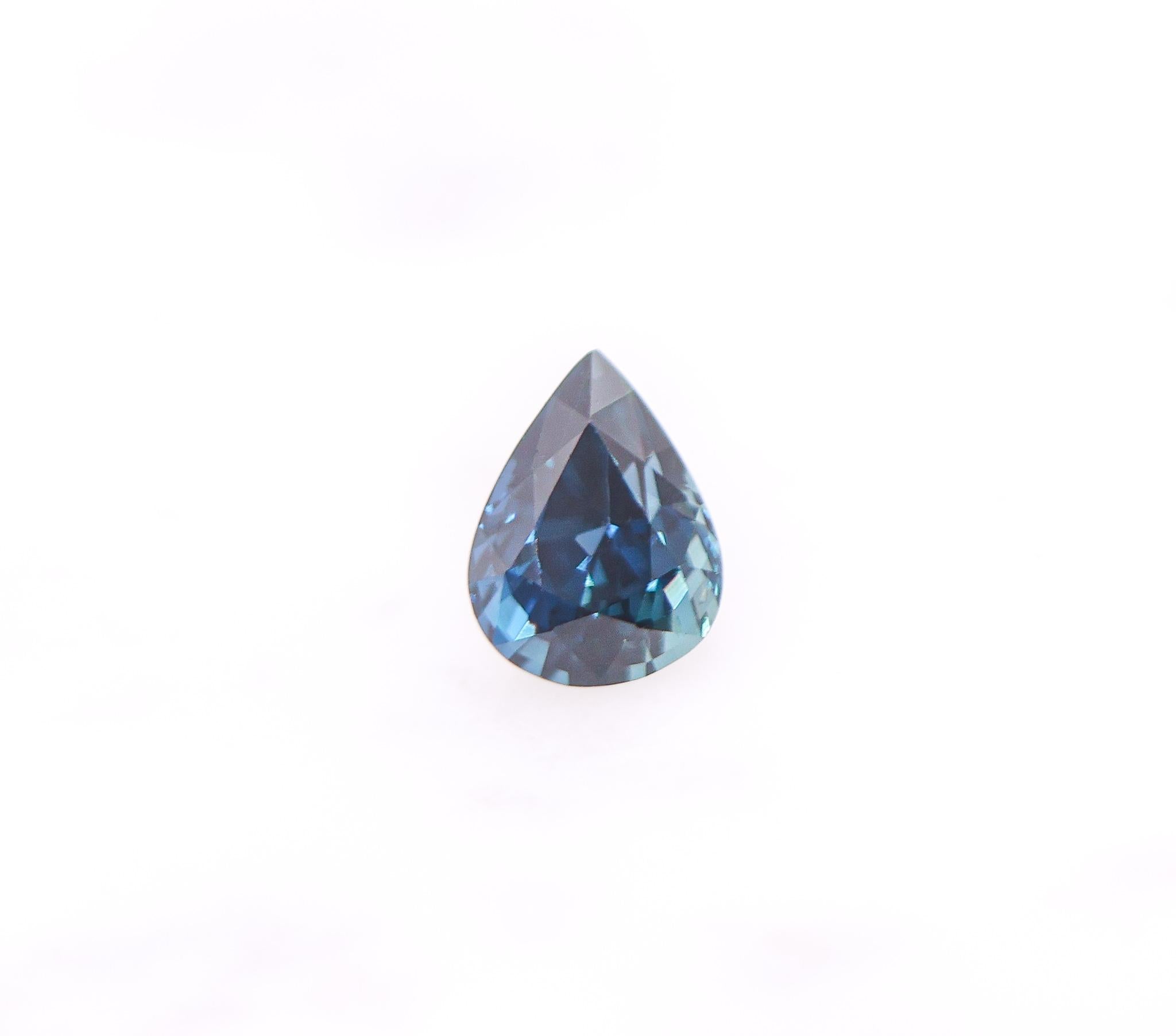 3.07 Carat Peacock Sapphire Gemstone | Pear Shape 8x6mm | Loose Gemstone