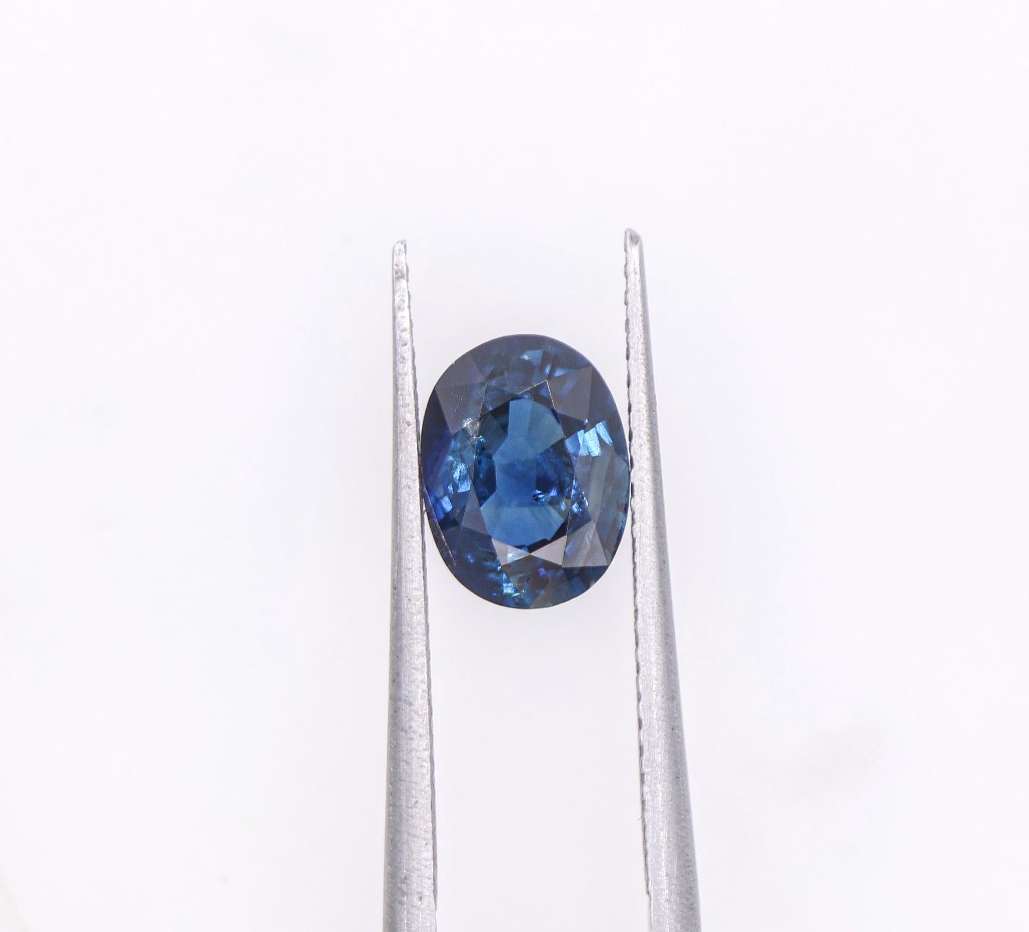 3.64 Carat Blue Sapphire Gemstone | Oval 8x6mm | Loose Gemstone