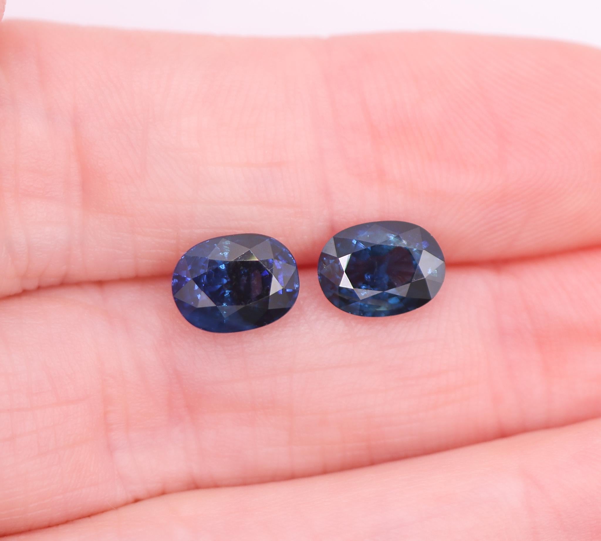 3.64 Carat Blue Sapphire Gemstone | Oval 8x6mm | Loose Gemstone