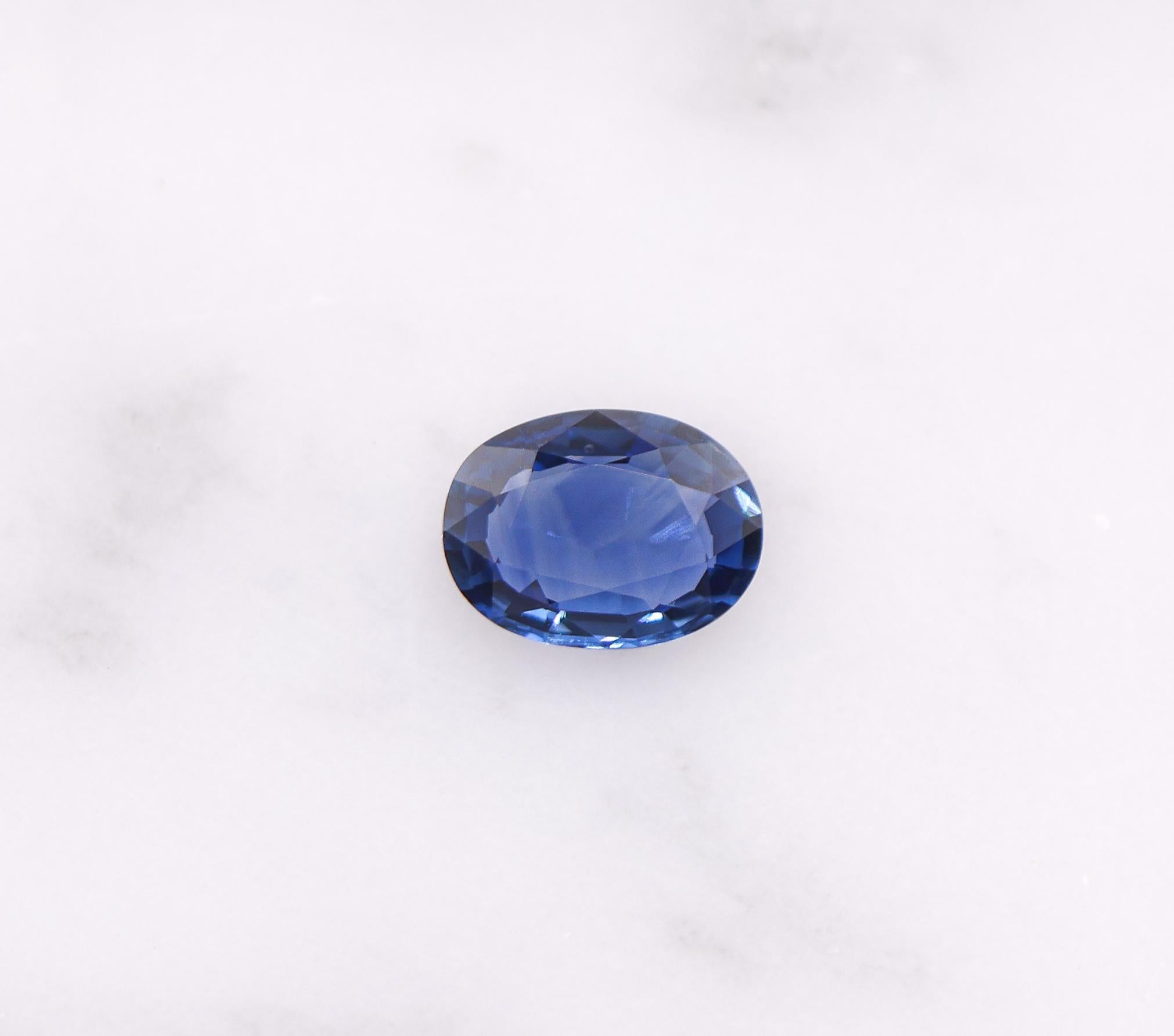 2.60 Carat Blue Sapphire Gemstone | Oval 8x6mm | Loose Gemstone