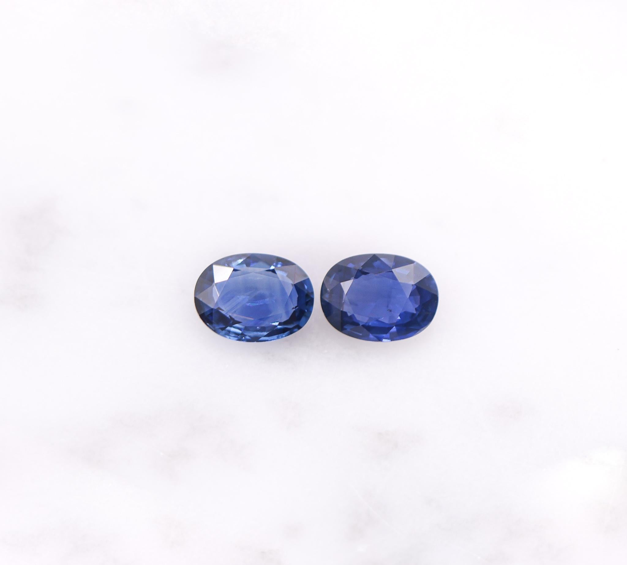 2.60 Carat Blue Sapphire Gemstone | Oval 8x6mm | Loose Gemstone