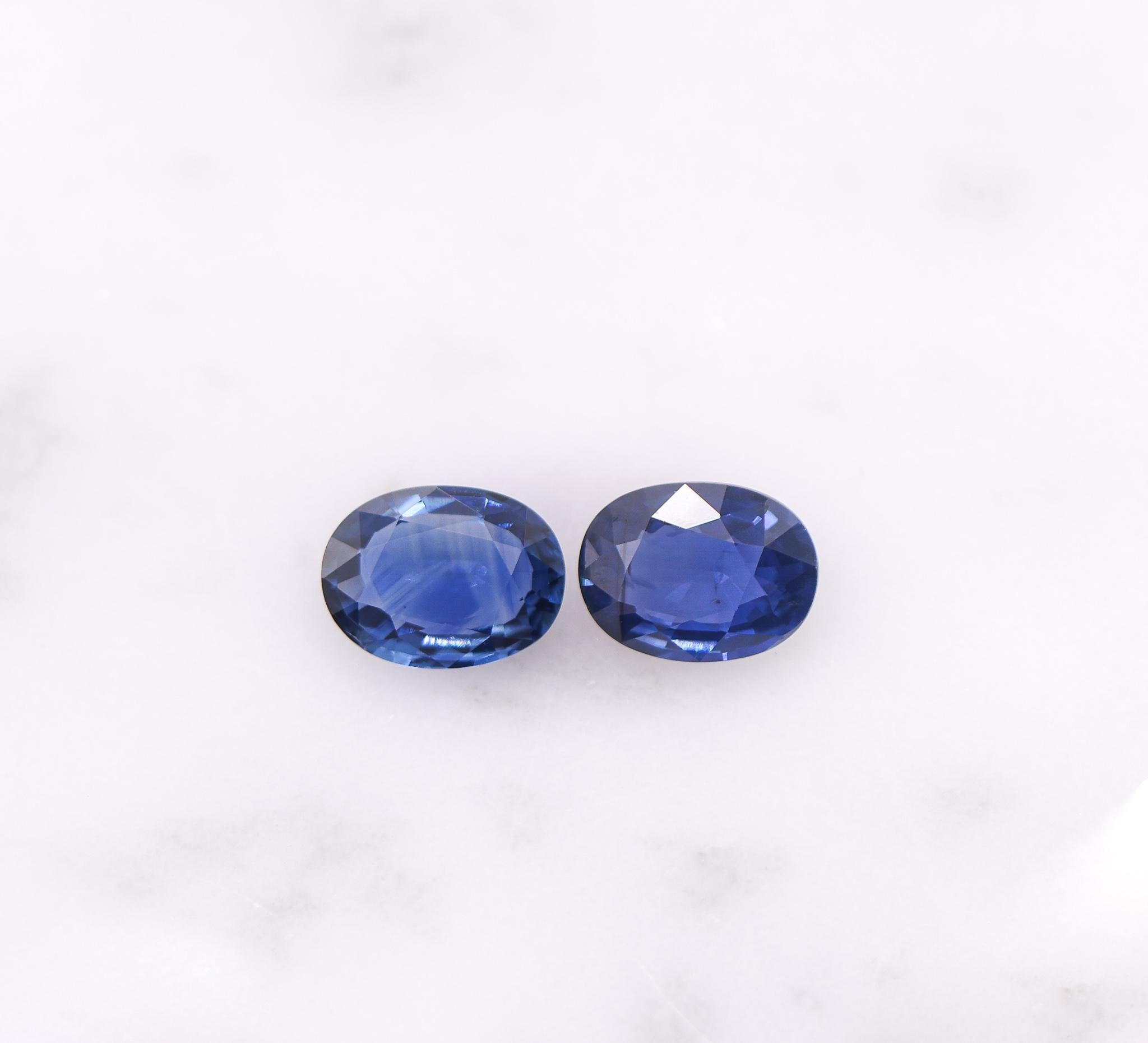 2.60 Carat Blue Sapphire Gemstone | Oval 8x6mm | Loose Gemstone