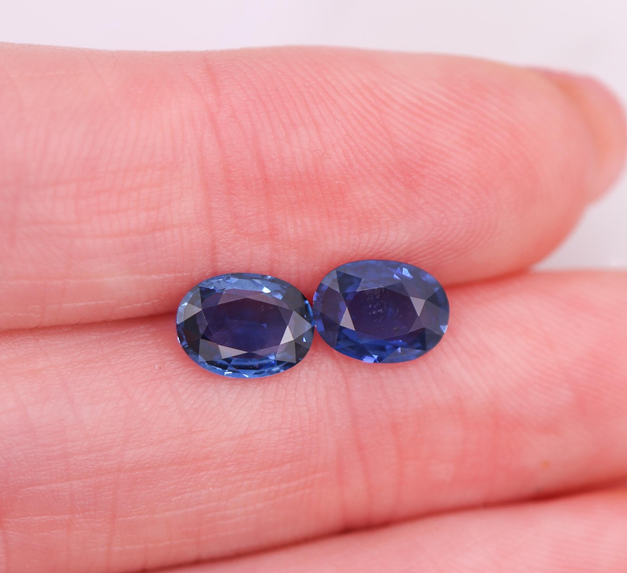 2.60 Carat Blue Sapphire Gemstone | Oval 8x6mm | Loose Gemstone