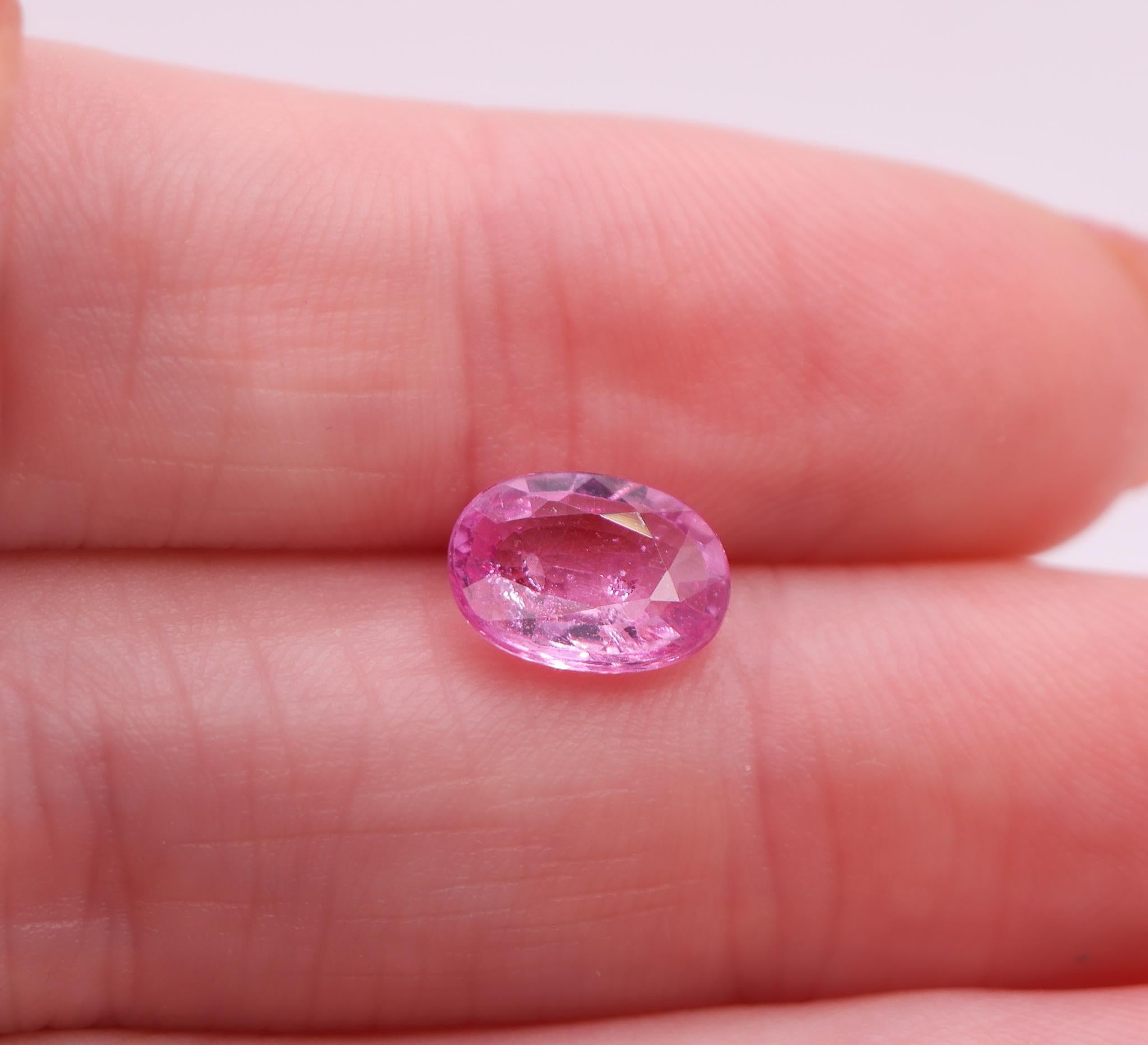 2.19 Carat Pink Sapphire Gemstone | Oval 9x7mm | Loose Gemstone