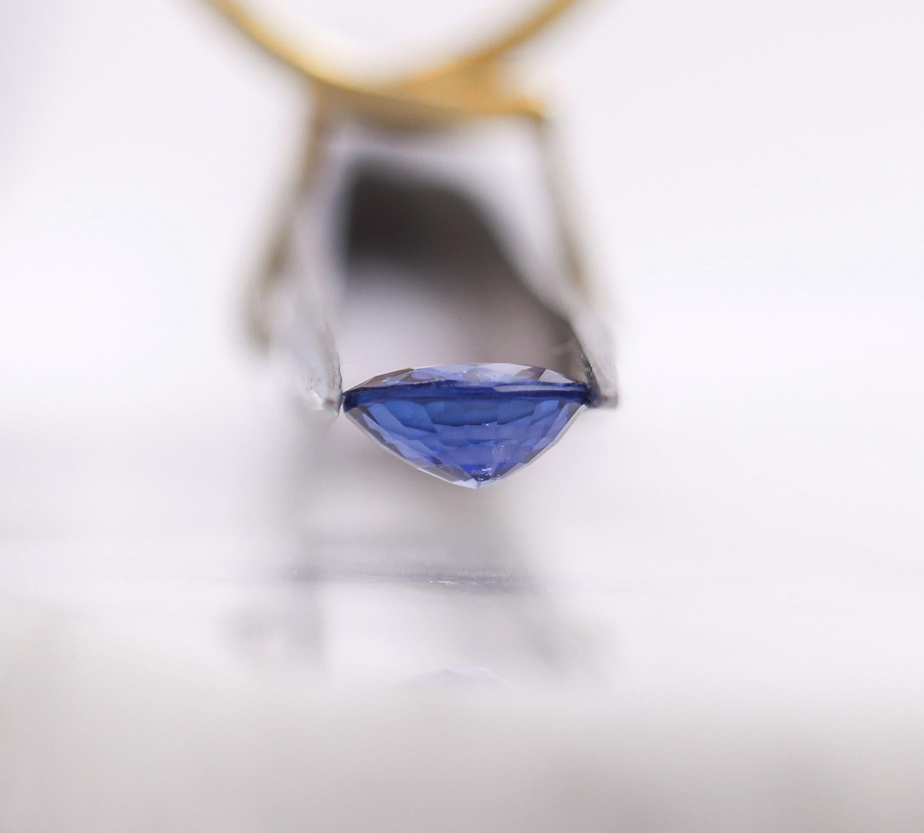 1.65 Carat Blue Sapphire Gemstone | Round 7.24 x 3.52 mm | Loose Gemstone