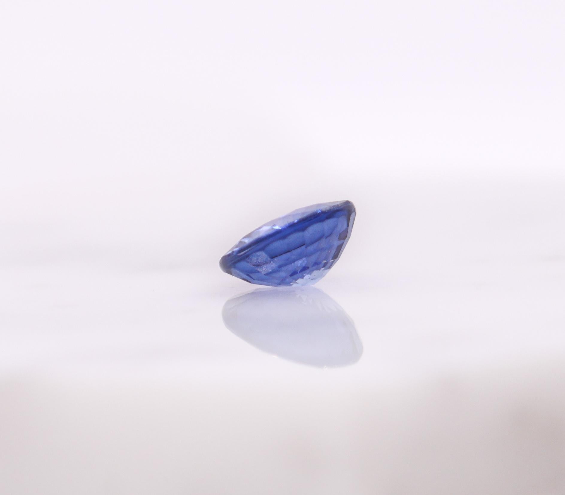 1.65 Carat Blue Sapphire Gemstone | Round 7.24 x 3.52 mm | Loose Gemstone