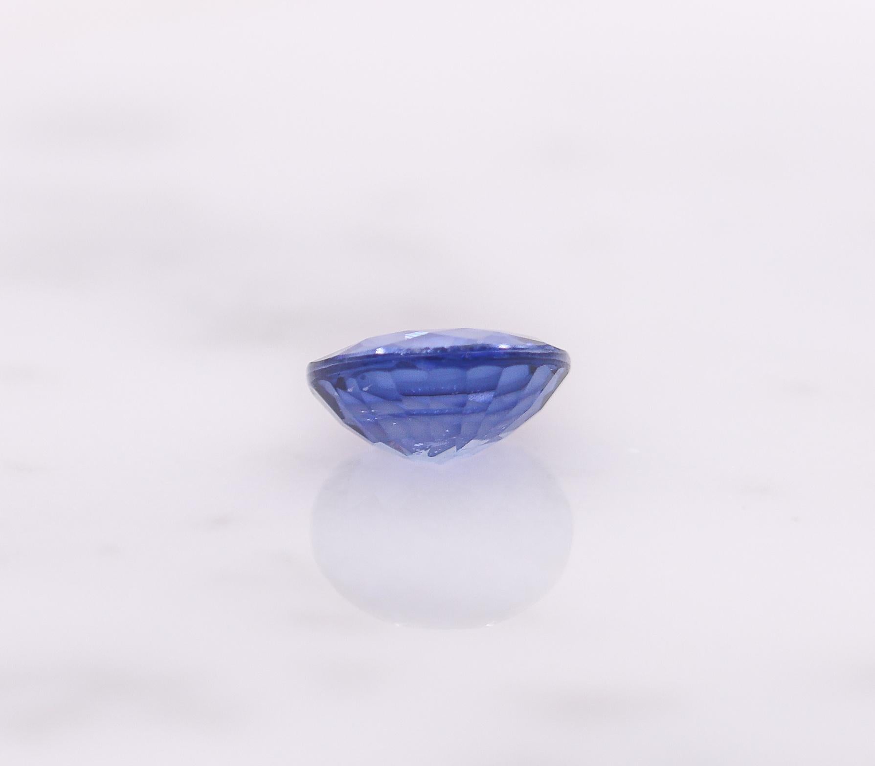 1.65 Carat Blue Sapphire Gemstone | Round 7.24 x 3.52 mm | Loose Gemstone